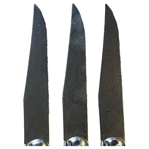 6 Authentic French Jean Dubost Laguiole Steak Knives Silver Colour - Picture 7 of 13